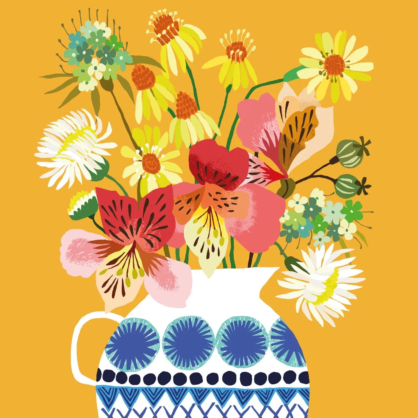 Festival Flowers Print