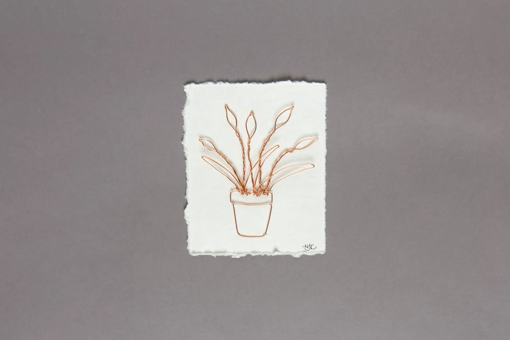 Potted Plant in Copper